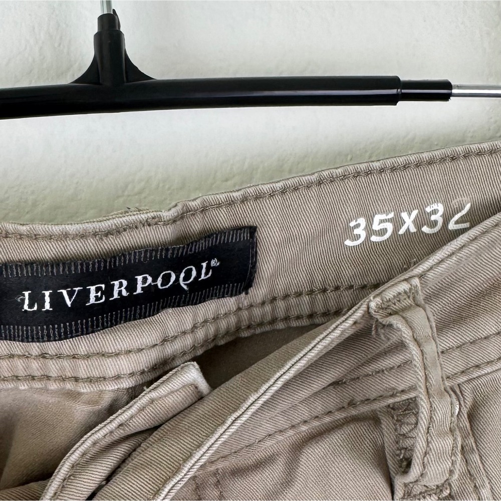 Liverpool Pants Mens 35x32 Tan Excellent Casual Business Casual Chino Trousers - Picture 3 of 7